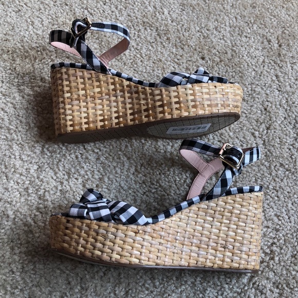 ⚡️New! Kate Spade Tilly Gingham Wedge sandal-7.5 - Picture 7 of 8